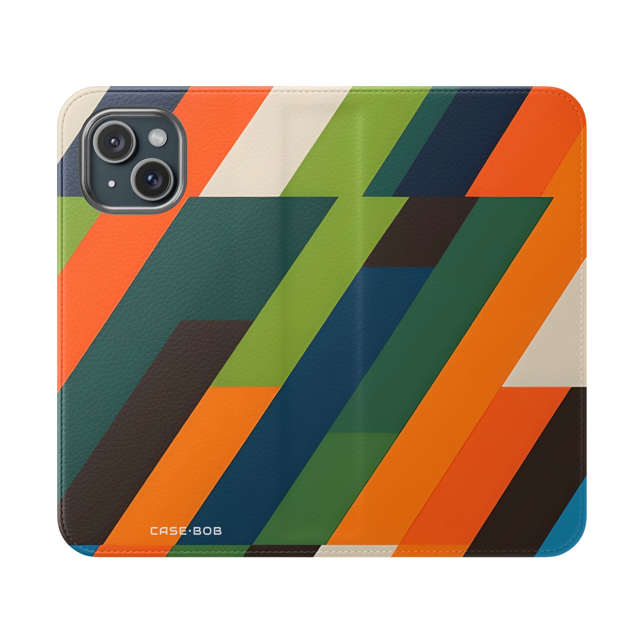 Zigzag Stripes - iPhone 15 Case - Wallet