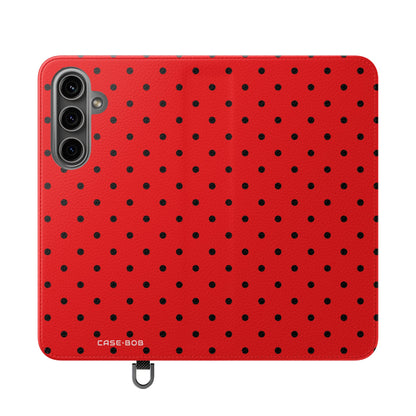 Black Dot Grid - Samsung S24 Plus Case - Wallet