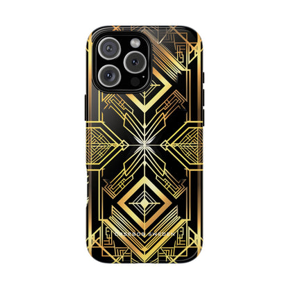 Golden Geometric Opulence iPhone 16 - Tough Phone Case