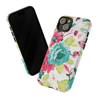 Vintage Flowers Pattern iPhone case - Protective Phone Case