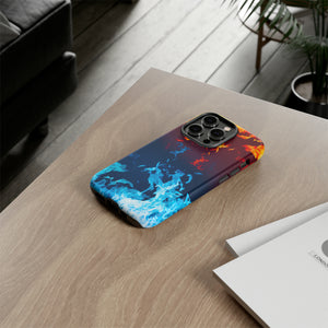 Red & Blue Flames - Protective Phone Case