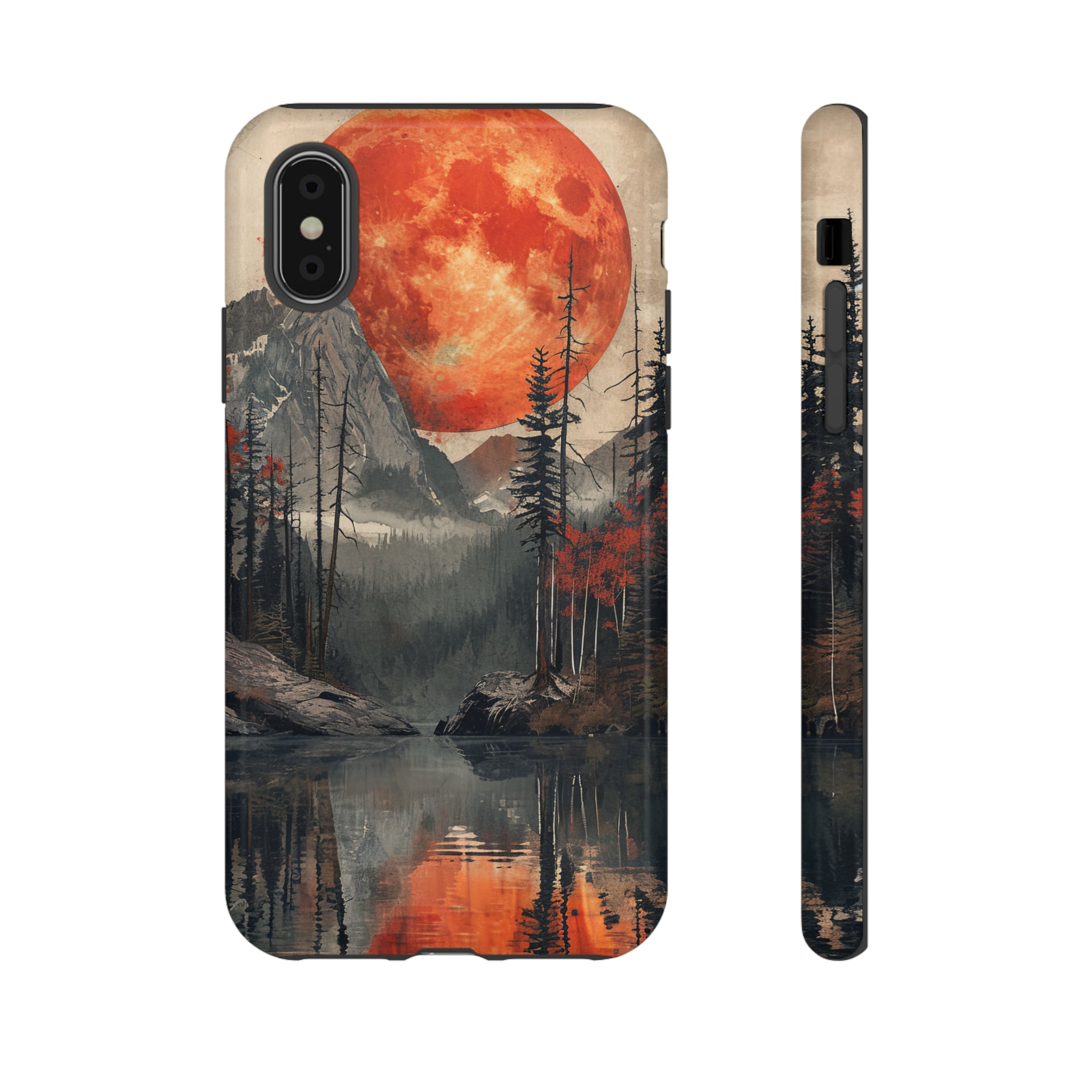 Abstract Wilderness Wonders: A Geometric Journey - Protective Phone Case