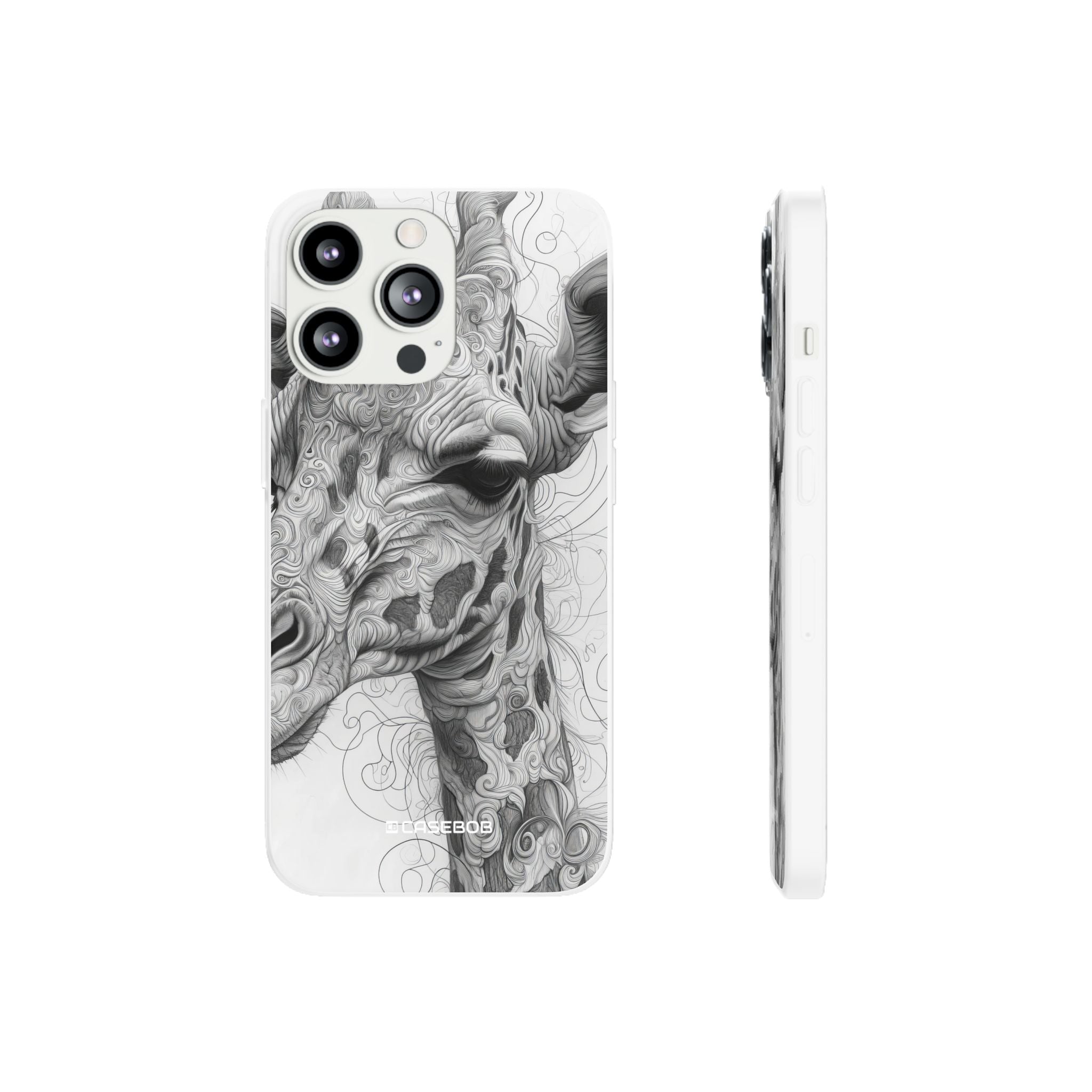 Monochrome Giraffe | Flexible Phone Case for iPhone