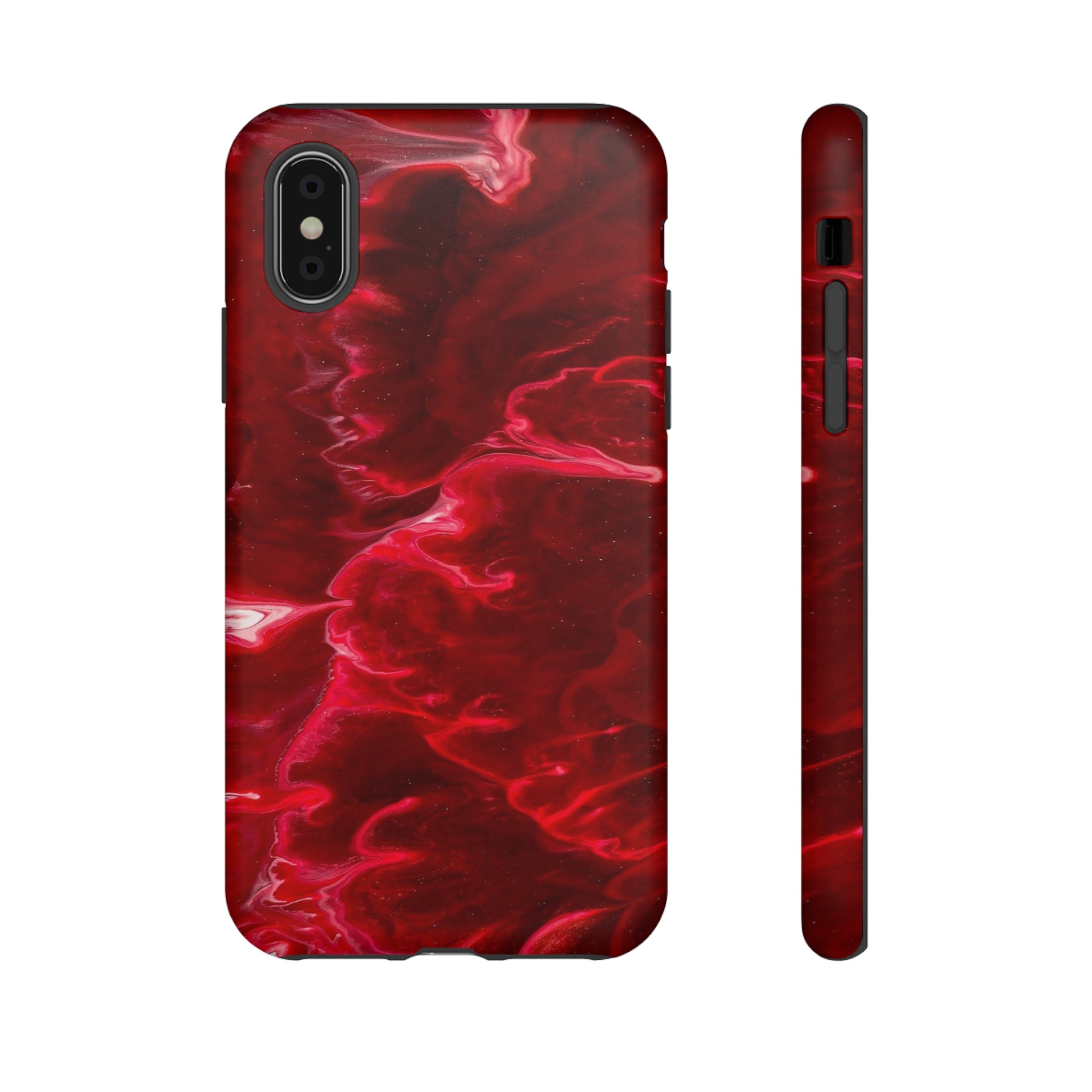 Red Velvet Ink Art iPhone Case (Protective) iPhone X Matte Phone Case