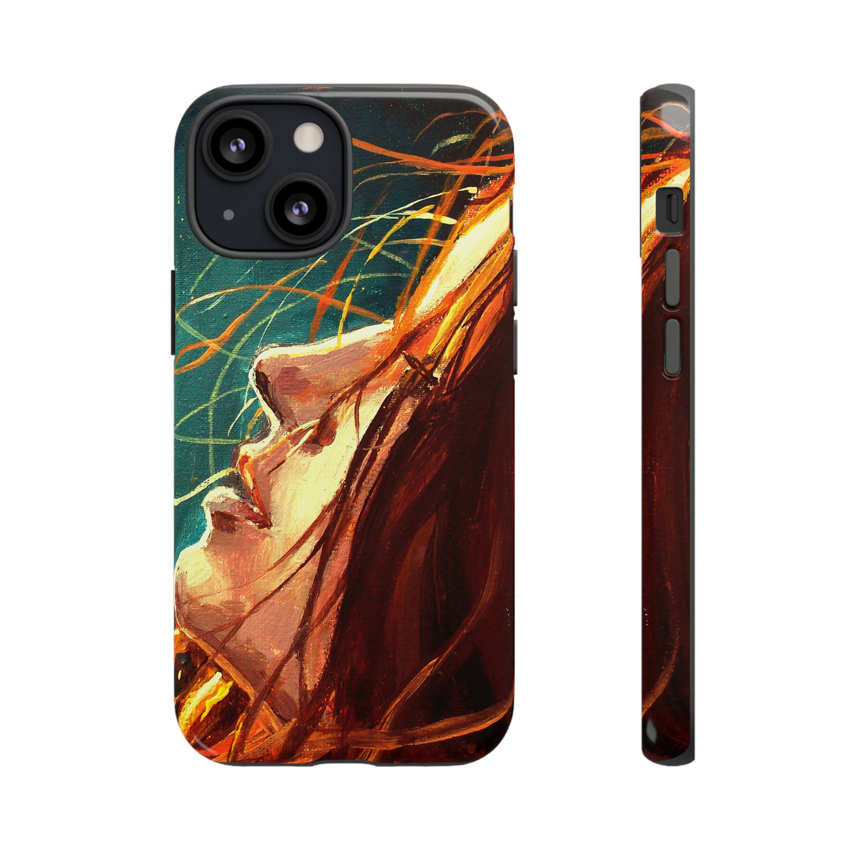 Oil Painting - Girl at Night - Protective Phone Case