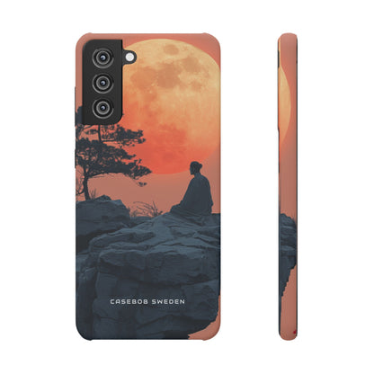 Zen Tranquility Under a Red Moon Samsung S21 - Slim Phone Case