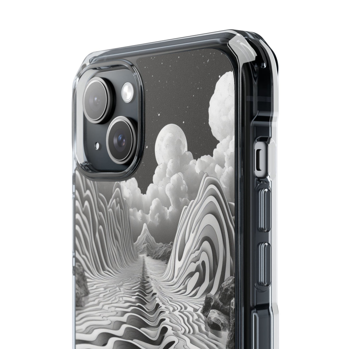 Ethereal Waves - Phone Case for iPhone (Clear Impact - Magnetic)