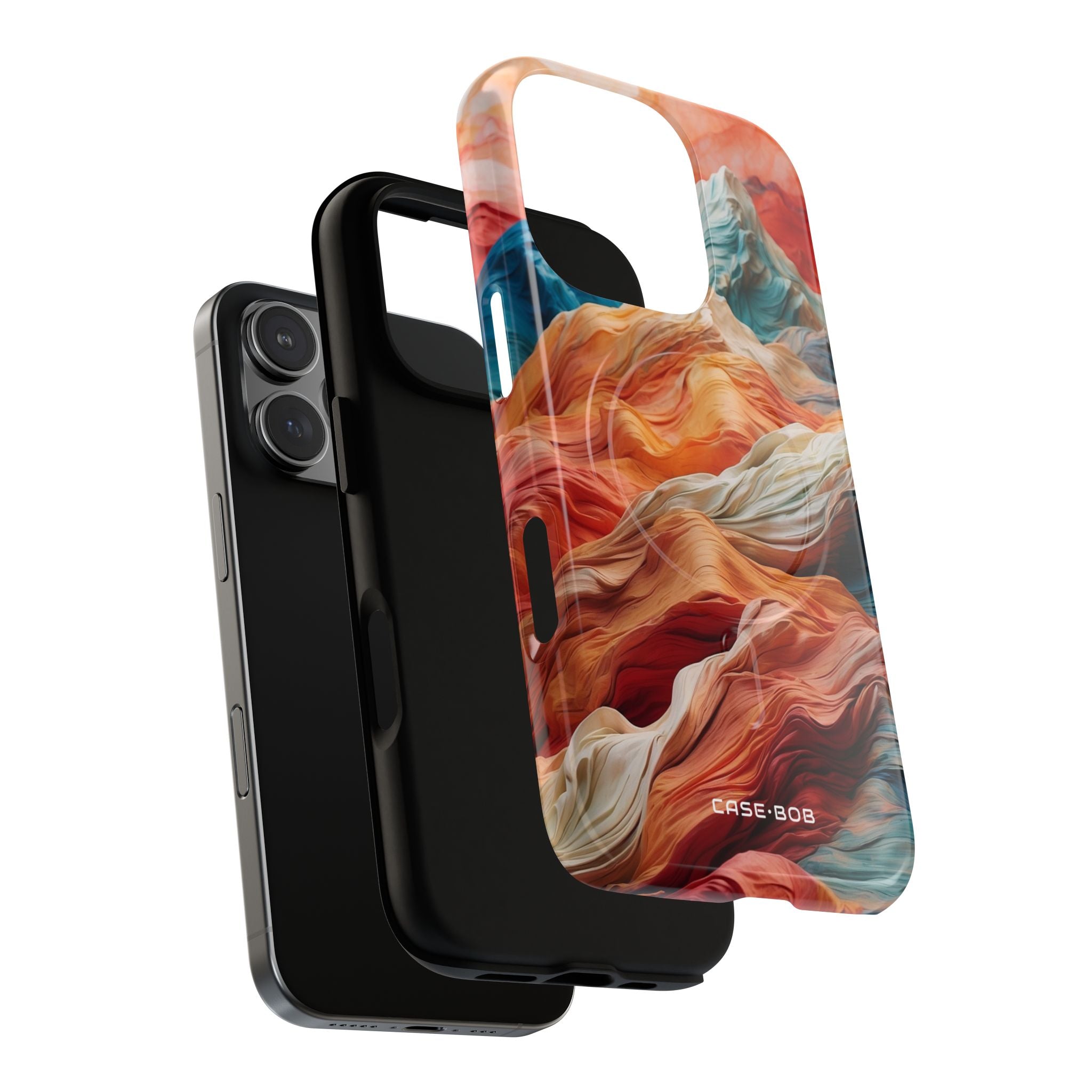 Fabric Peaks Cream iPhone 16 Pro Case - Tough+