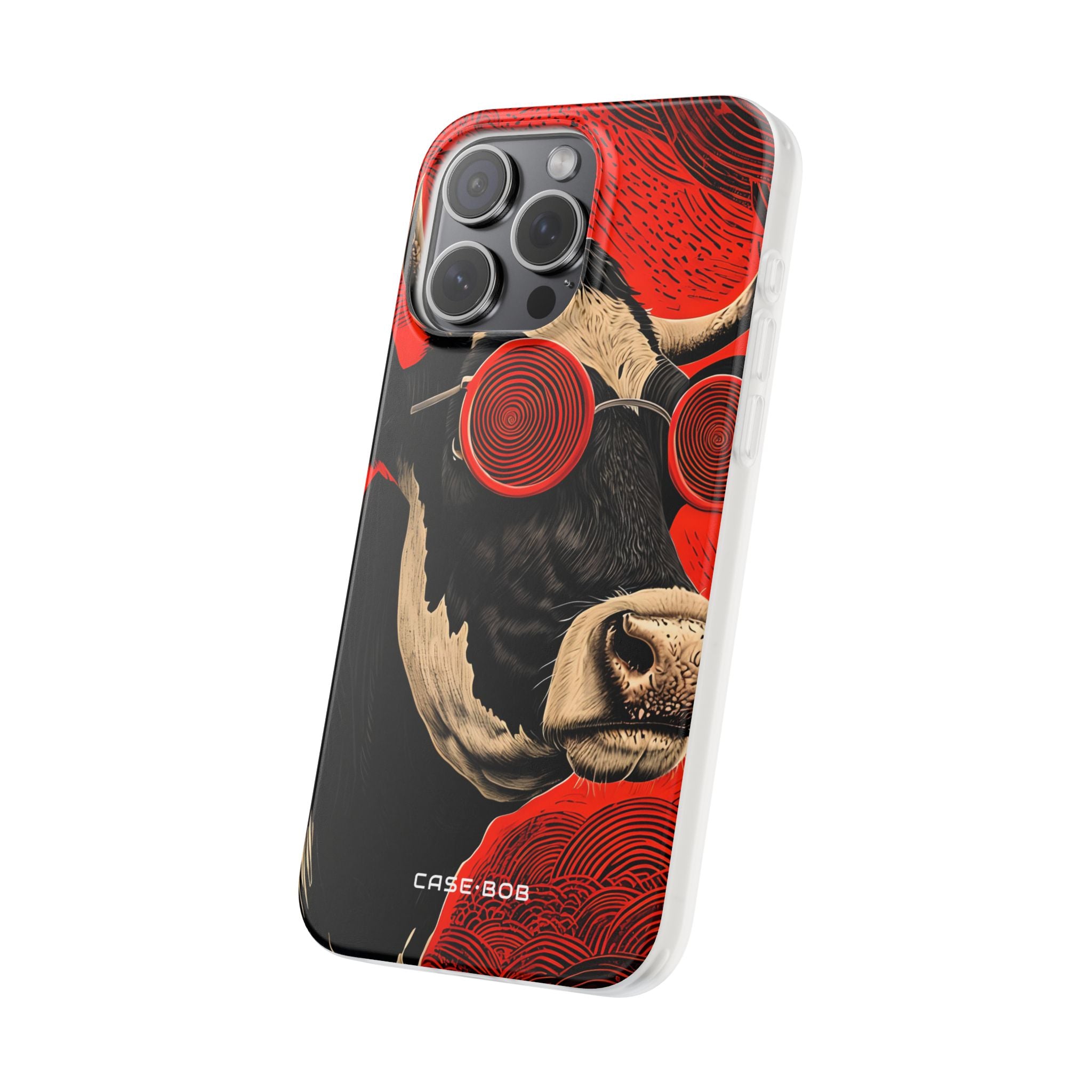 Hypnotic Cow iPhone 15 Pro Max Case - Soft