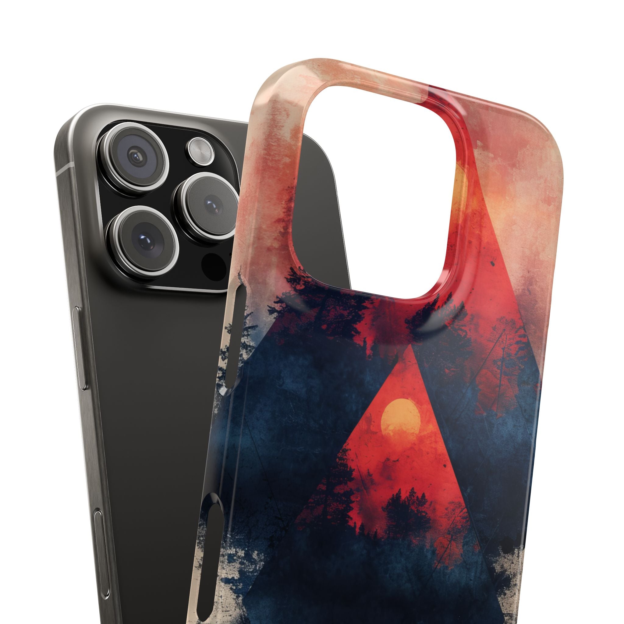 Red Sky Serenity - Slim iPhone 16 Phone Case