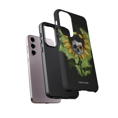 Sunflower Skull Samsung S23 Plus Case - Tough