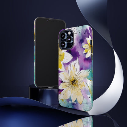 Vibrant Watercolor Flowers - iPhone Case