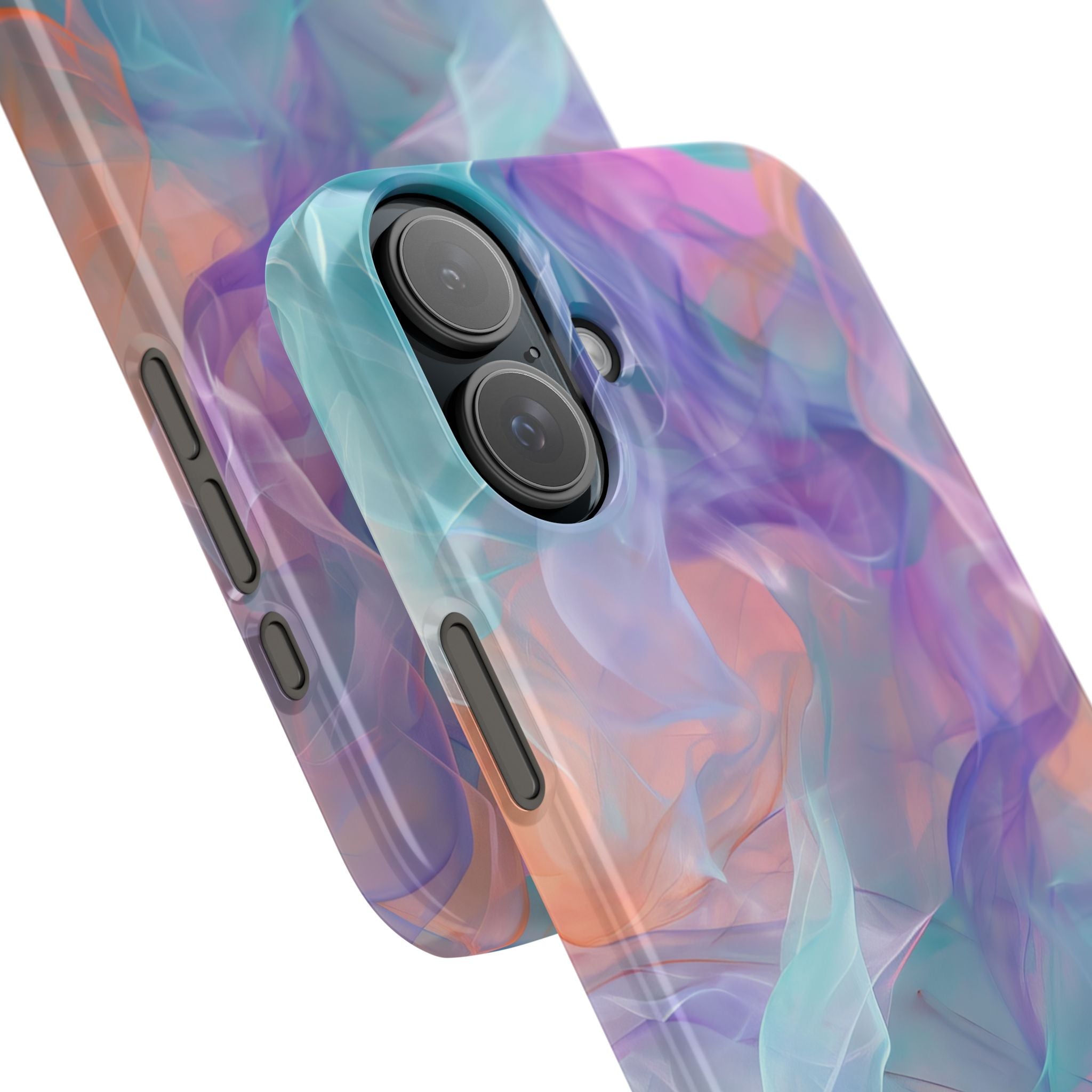 Dreamy Teal Flow - Slim iPhone 16 Phone Case