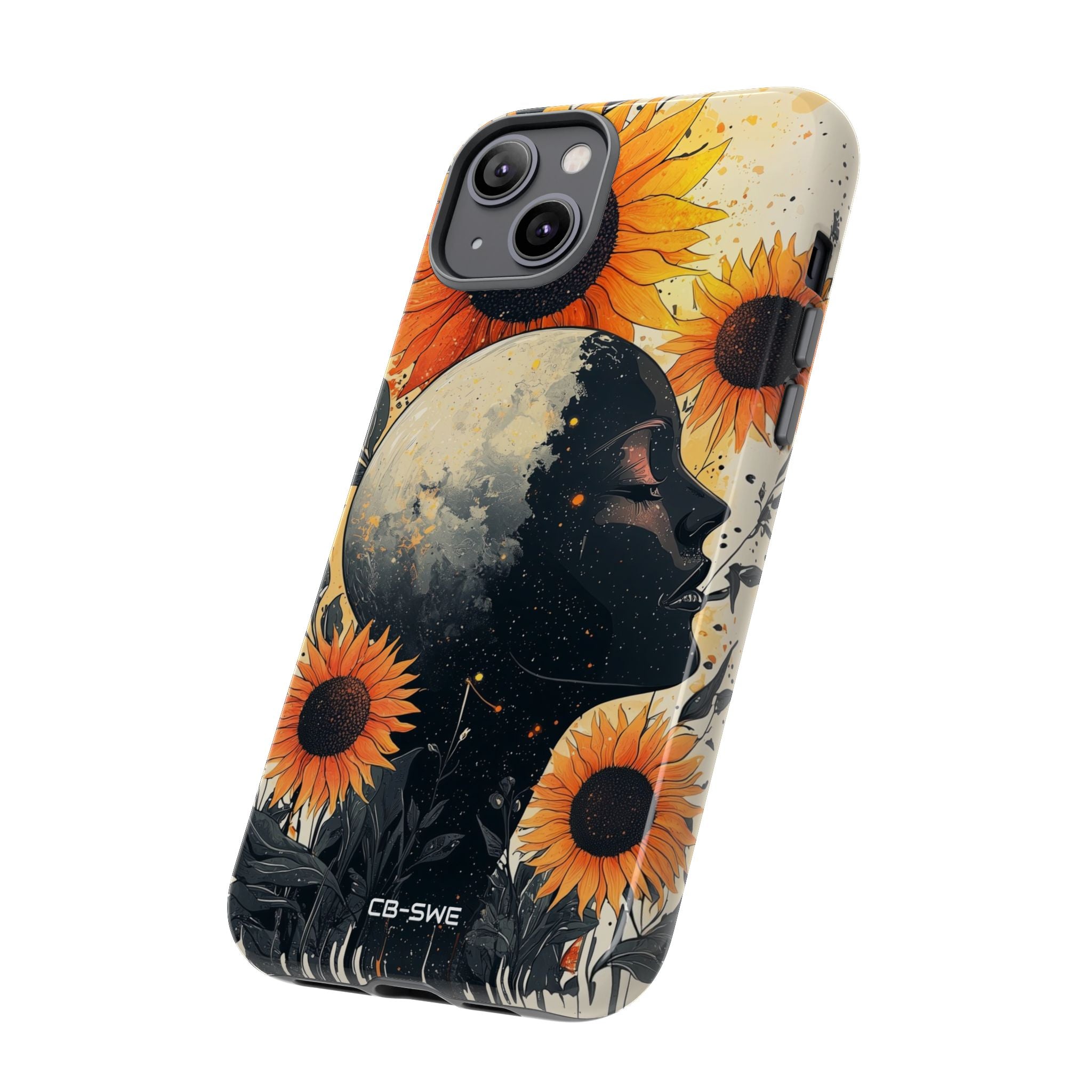 Sunflower Embraces Moon - iPhone Case