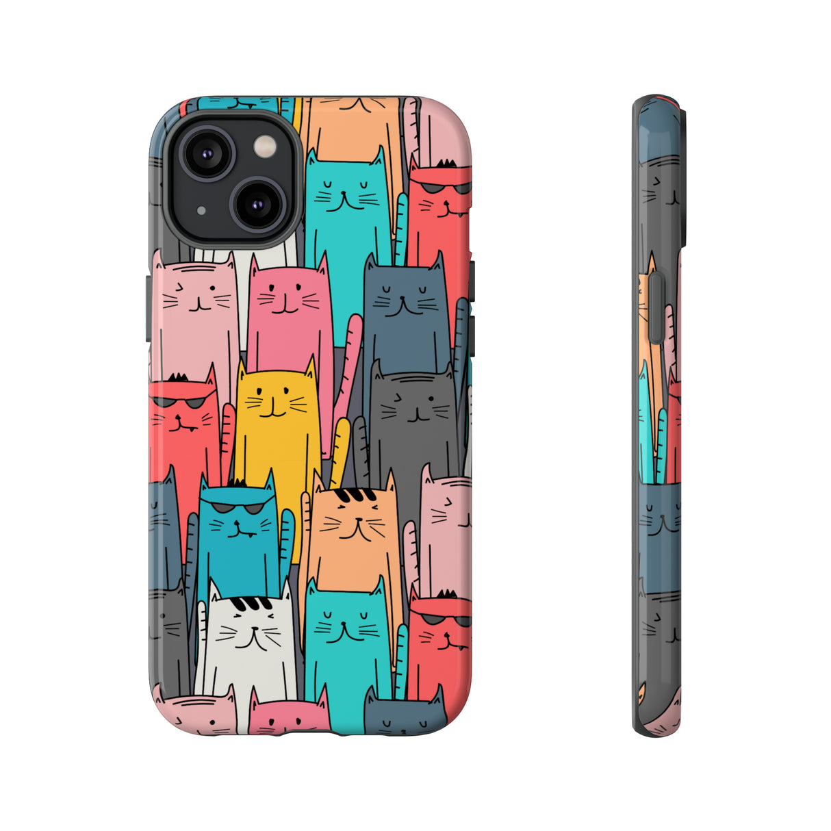 Colorful Cats - Protective Phone Case