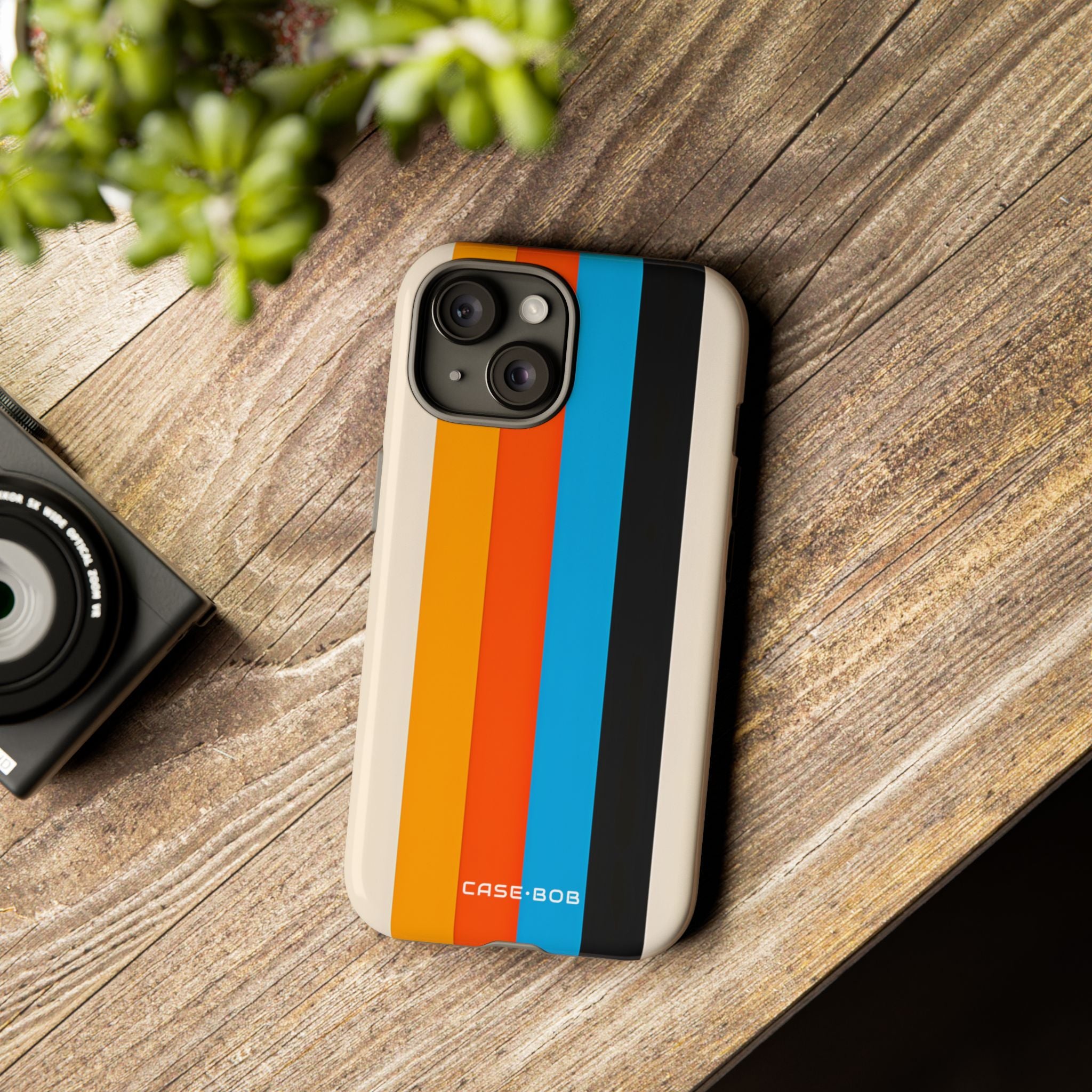 Vivid Stripe Harmony iPhone 15 Case - Tough