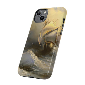 Oil painting - Ancient sailing vessel - Protective Phone Case