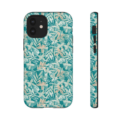 Dark Green Leaf Leaf - Protective Phone Case