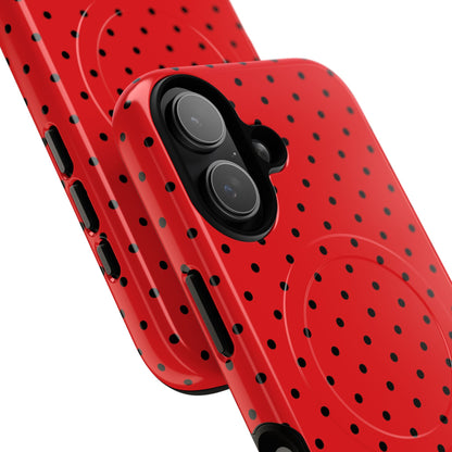 Crimson Dot Matrix iPhone 17 Case - Tough+