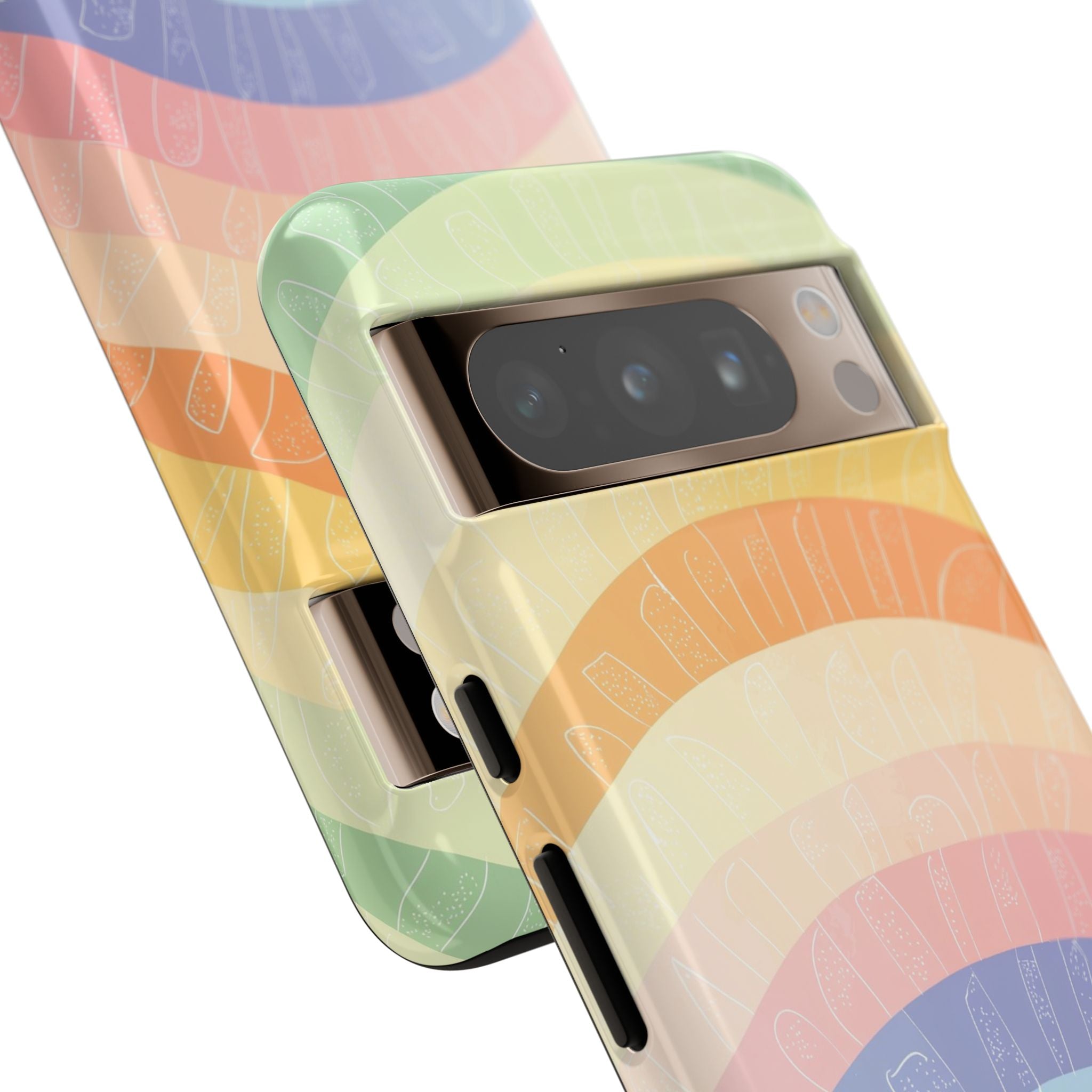 Pastel Rainbow Bands Google Pixel 8 Pro Case - Tough