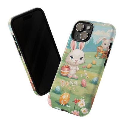 Bunnies Hunt Eggs - iPhone Case