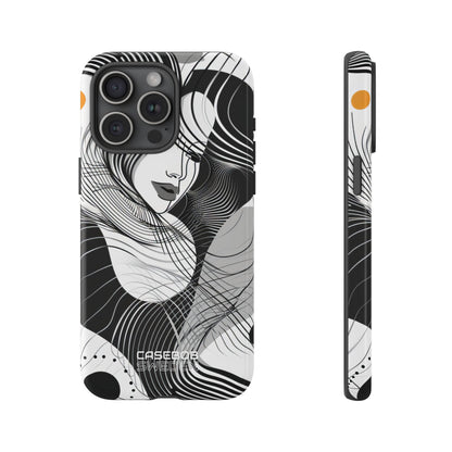 Orange Wave Motion iPhone 15 - Tough