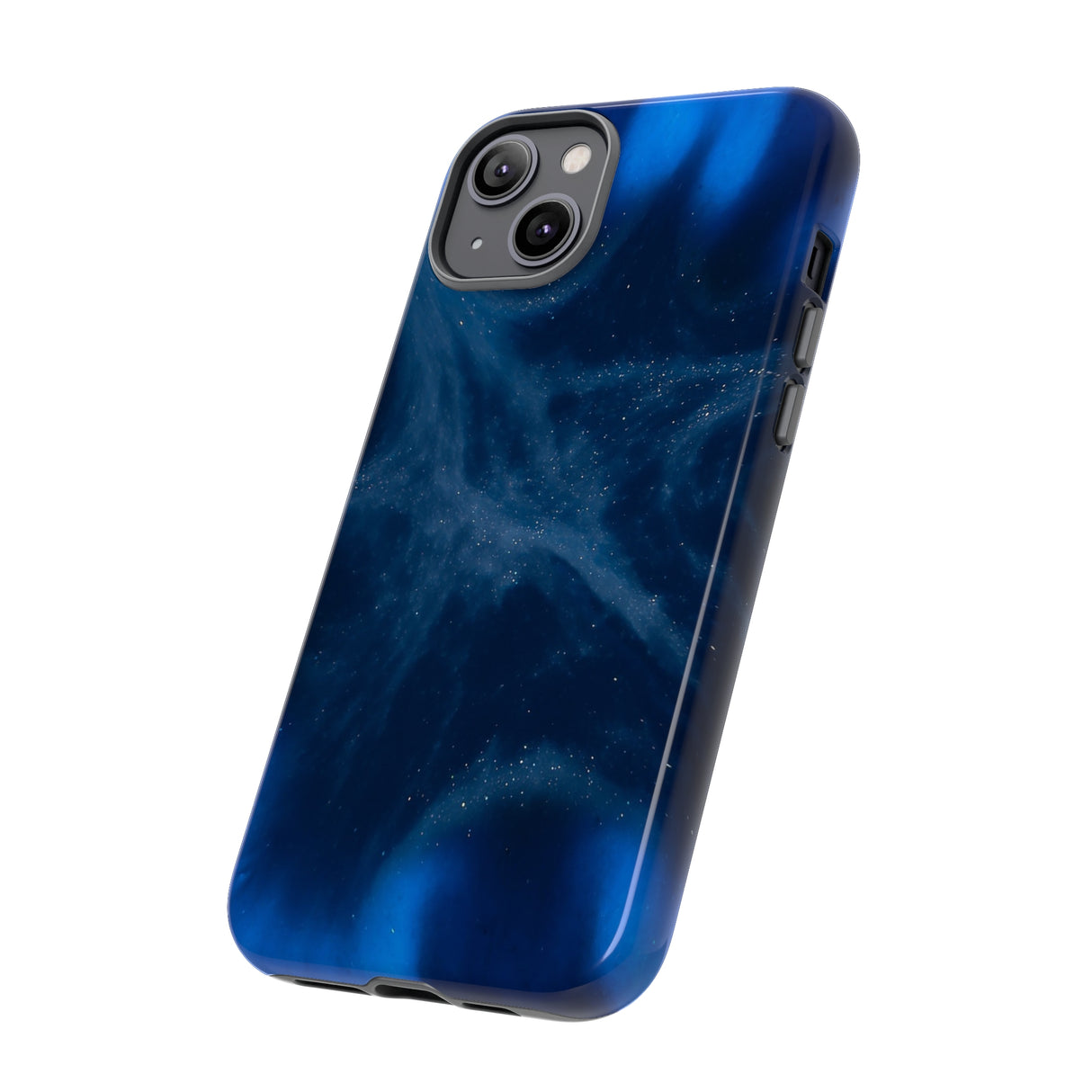 Blue Space Ink Art iPhone Case (Protective) Phone Case