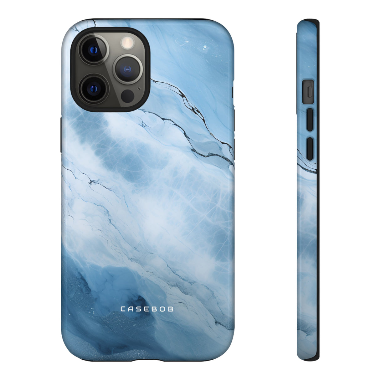 Light Navy Marble - Protective Phone Case