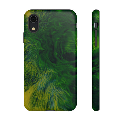 Dark Green Ink Art - Protective Phone Case