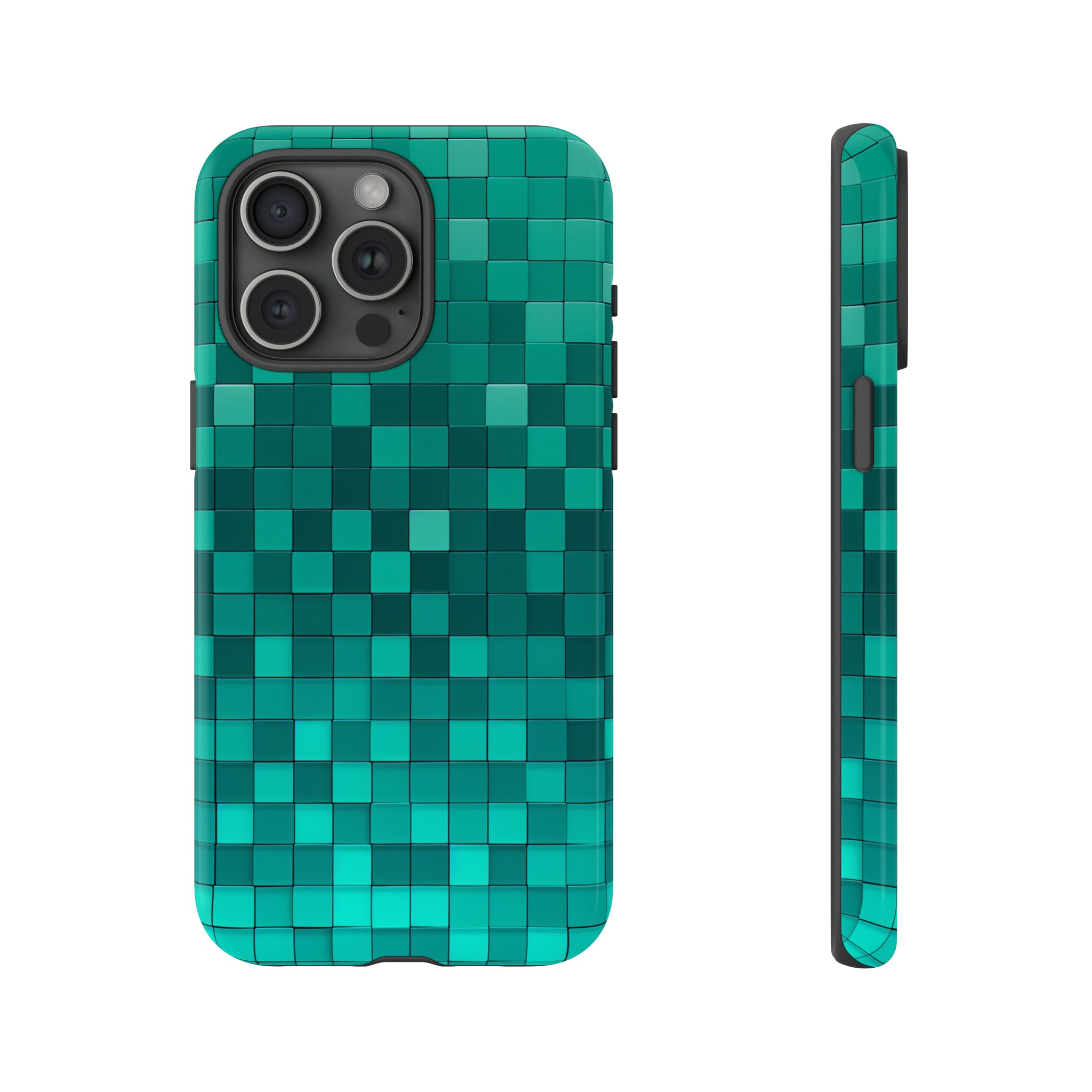 Teal Tones Mosaic - Protective Phone Case