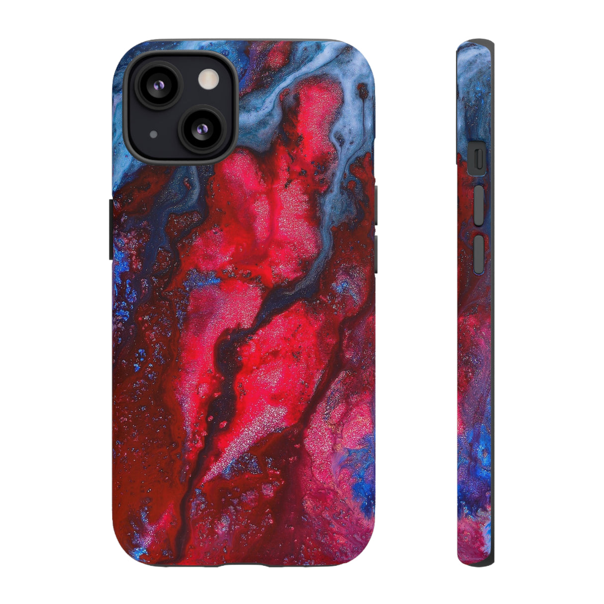 Neon Red Ink Art iPhone Case (Protective) iPhone 13 Matte Phone Case