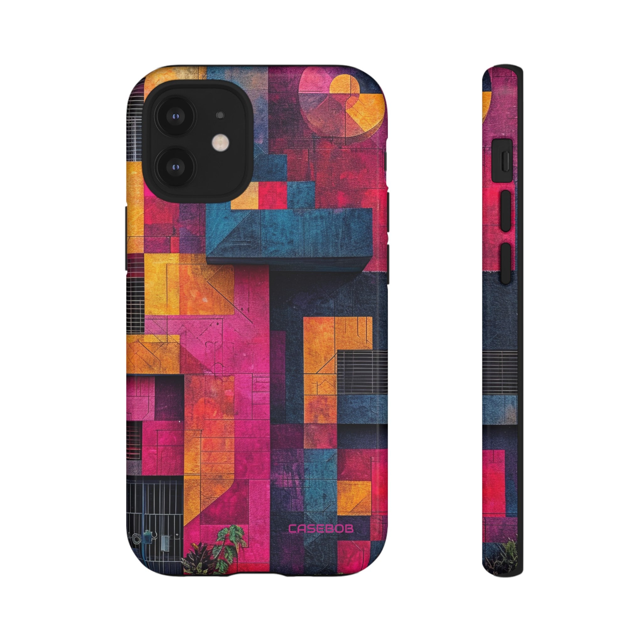 Electric Geometric Vibes - Protective Phone Case