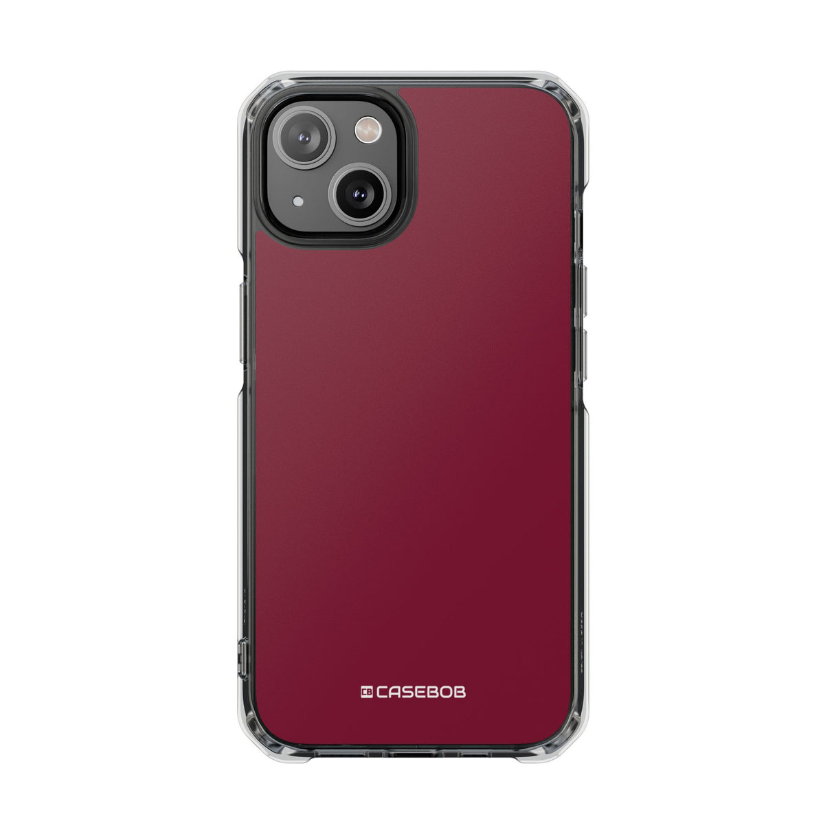 Claret Red | Phone Case for iPhone (Clear Impact Case - Magnetic)