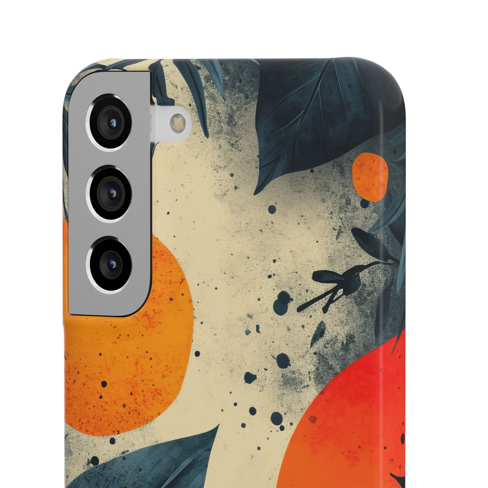 Tropical Blue Leaves - Slim Samsung S22 Phone Case