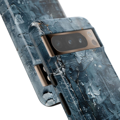 Weathered Blue Tapestry with Cracked Layers Google Pixel 8 - Tough Phone Case