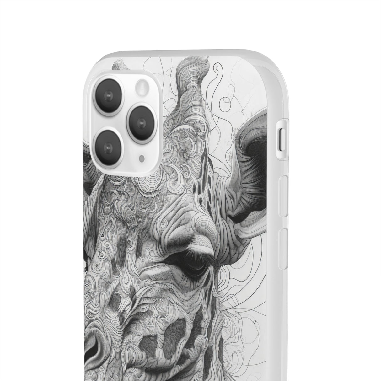 Monochrome Giraffe | Flexible Handyhülle für iPhone