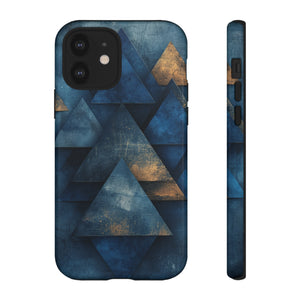 Blue Geometric Harmony - Protective Phone Case