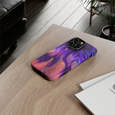 Purple Flow Ink Art iPhone Case (Protective) Phone Case