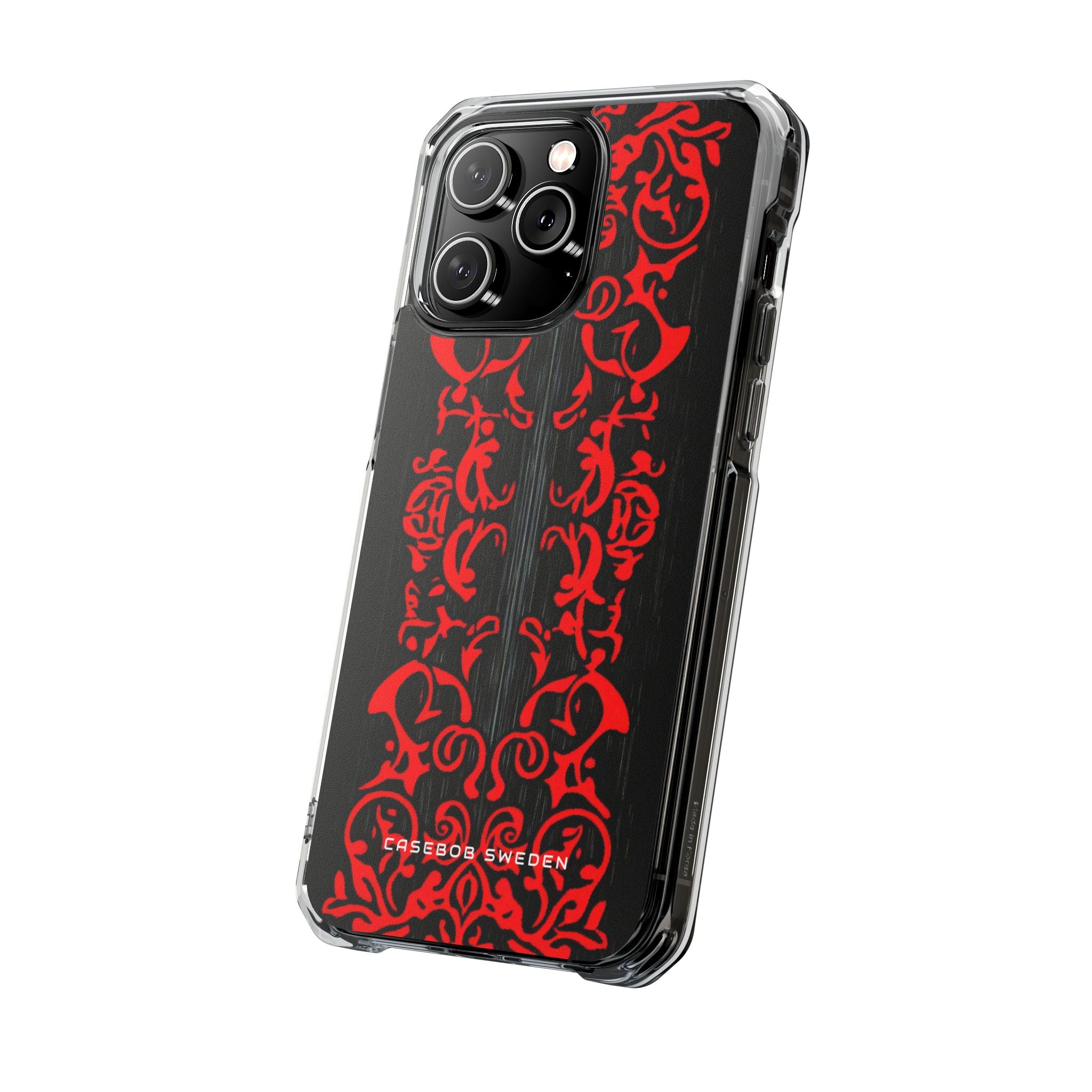 Gothic Crimson Symmetry iPhone 14 - Clear Impact Phone Case