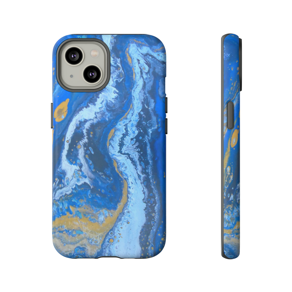 Acrylic Blue Gold - Protective Phone Case