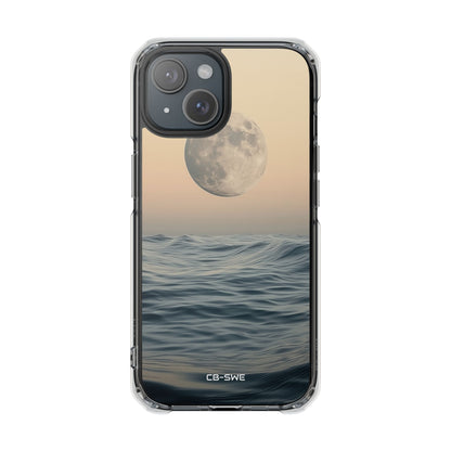 Moon Illuminates Waves iPhone Case - Impact