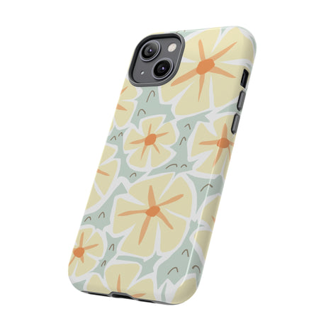 Pastel Yellow Happy Flower iPhone Case (Protective) Phone Case