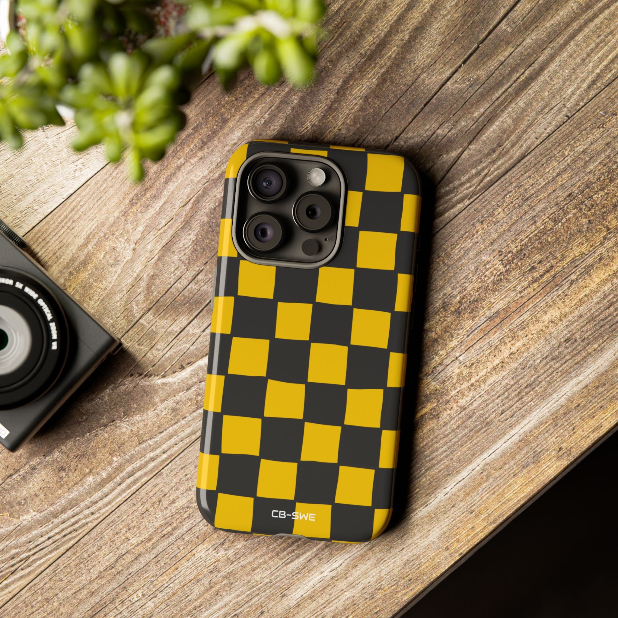 Yellow Squares Dance - iPhone Case
