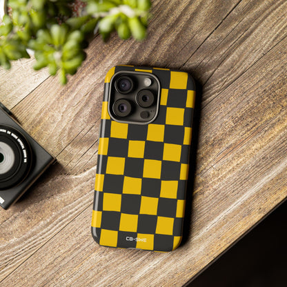 Yellow Squares Dance - iPhone Case