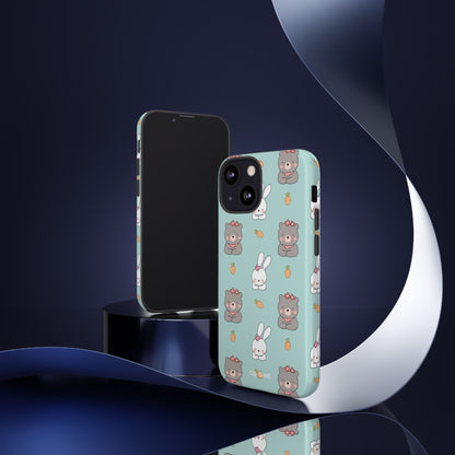 Bunnies Gather Carrots - iPhone Case