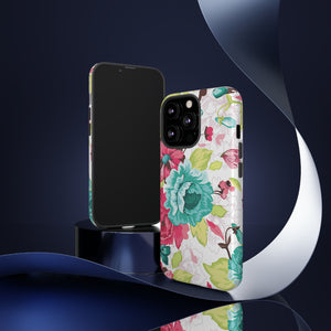 Vintage Flowers Pattern iPhone case (Protective) - Protective Phone Case