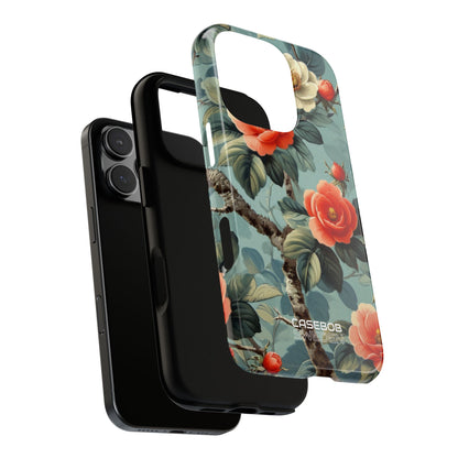 Coral Blossom Tapestry iPhone 16 - Tough