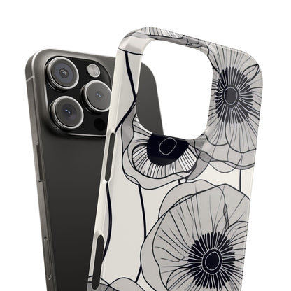 Modern Minimalist Flowers iPhone 16 - Slim Phone Case