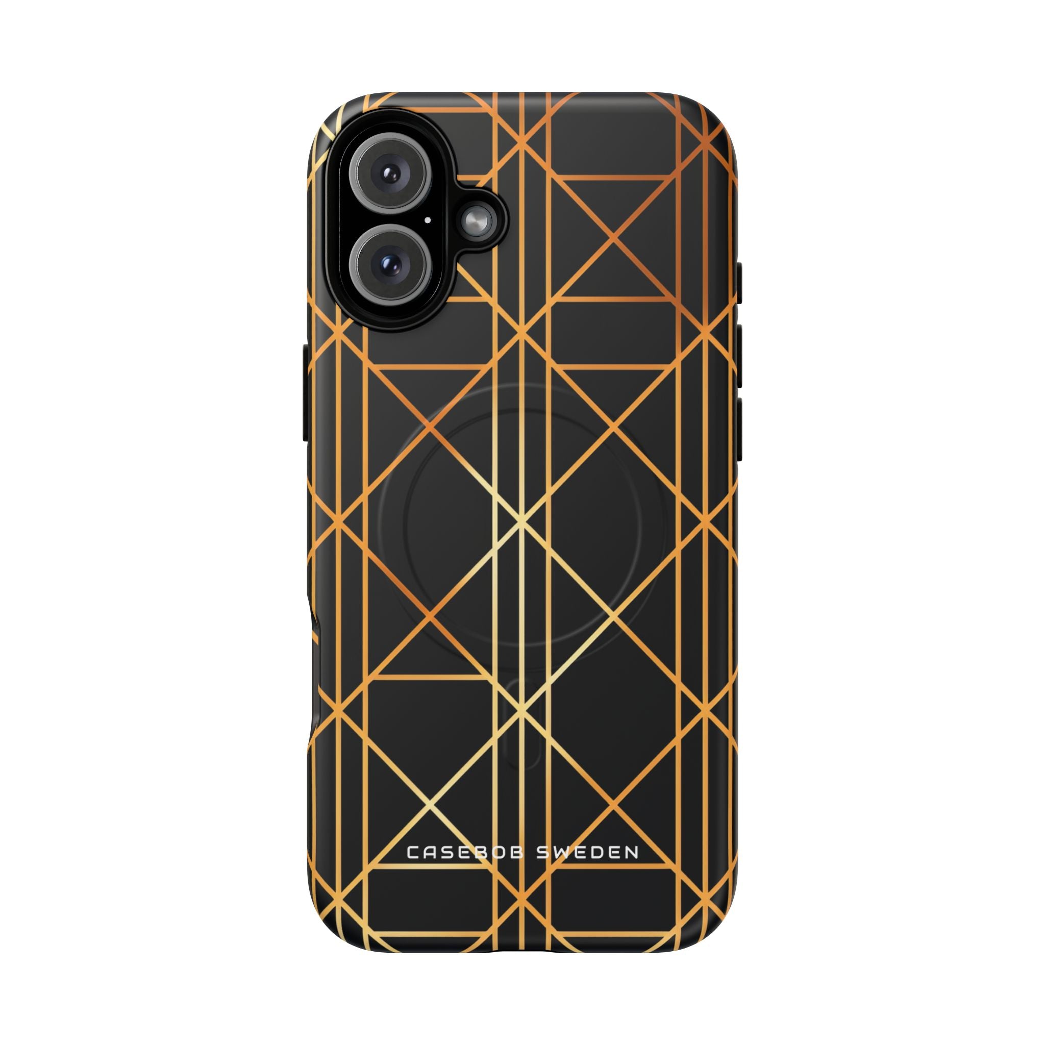 Golden Geometric Elegance iPhone 16 | Tough+ Phone Case