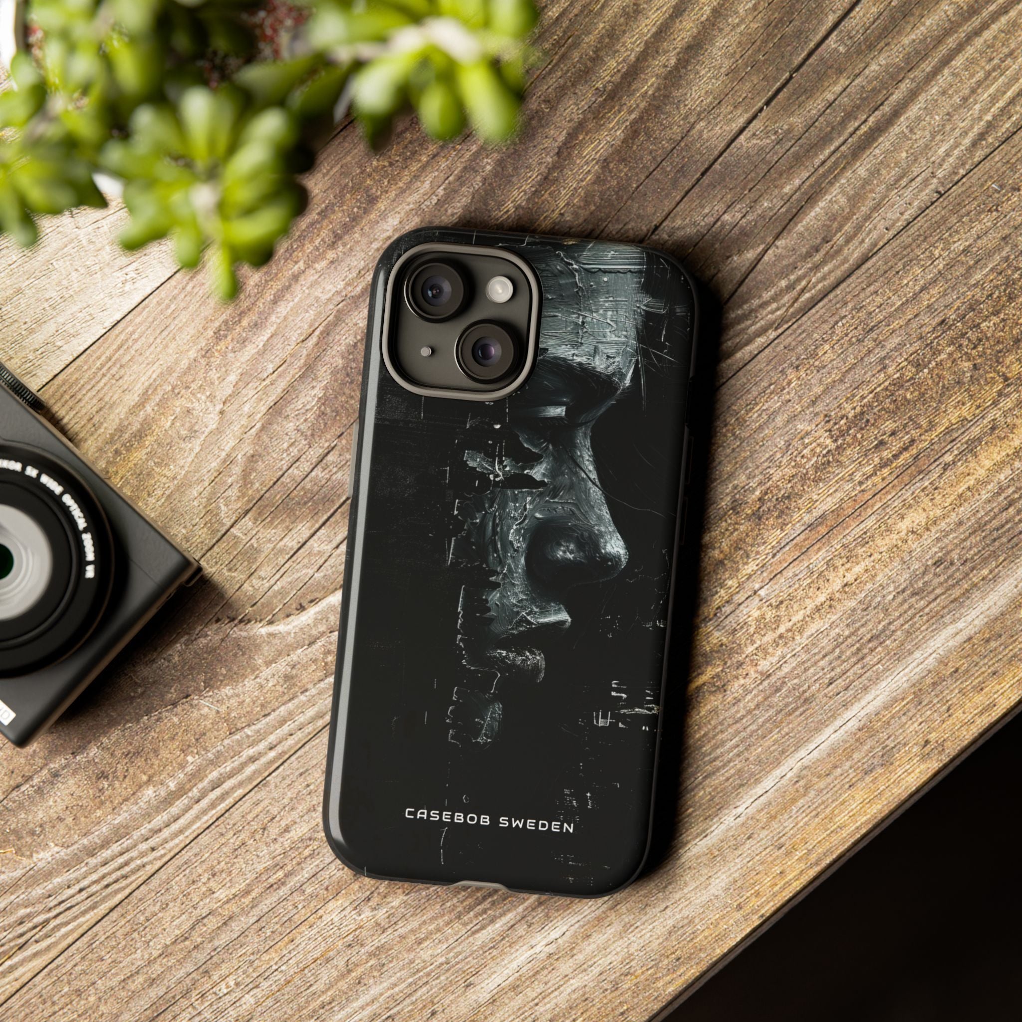 Monochrome Bloom iPhone 15 - Tough Phone Case